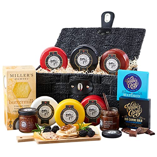 Snowdonia Cheese Company Decadent Cheese Hamper | Gift Basket | 6 Award Winning Cheeses, Chutneys, Crackers & Chocolate | Delivered Chilled