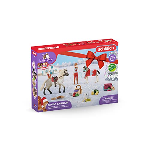 SCHLEICH 98642 Advent Calendar Horse Club 2022, from 5 Years, Horse Club Playset