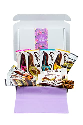 Galaxy Chocolate Selection Gift Box Chocolate Hamper, Great Birthday or Thinking on You Gift for Men or Women (Lilac)