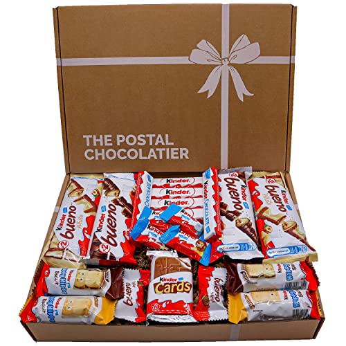Kinder Bueno Hamper Box with White Chocolate and Kinder Card, Perfect Large Variety Premium Selection Box for Last Minute Gifts and Birthdays for Both Him and Her… (Large Hamper Box)