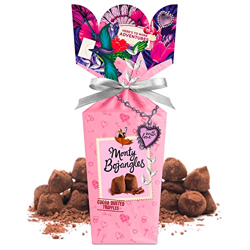 Monty Bojangles ‘With Love’ Bouquet of Chocolate Cocoa Dusted Truffles | Chocolate Truffles in Gift Box, 110g
