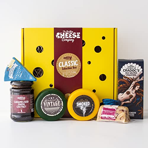 Classic Cheeseboard Cheese Selection Gift Box - Cheese Gift Box, Ultimate Cheese Gift Hampers. Cheese Hamper Gifts. Select The Perfect hampers & Gourmet Gifts. The Chuckling Cheese Company.
