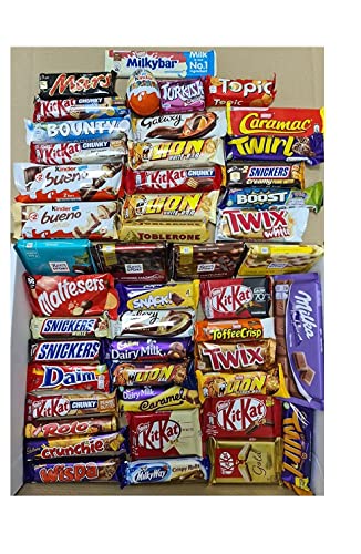 Three Strawberry Ltd. Selection Of Delicious Mix Chocolate Bars Packed With 50 Adult & Kids Favourites Chocolate Perfect Hamper, Birthday Present, Chirstmas Thank You Gift