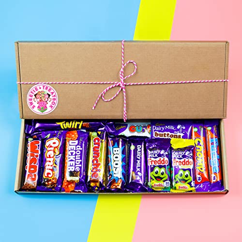 Cadbury Chocolate Hamper - Letterbox Size Chocolate Gift Box (Twirl, Wispa, Crunchie, Double Decker, Boost, Chomp, Fudge, Curly Wurly and More)