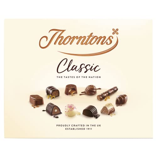 Thorntons Classic Collection, Chocolate Hamper Gift Box, Celebration of British Tastes, Assorted Milk, White and Dark Chocolates, Pack of 1 x 449g