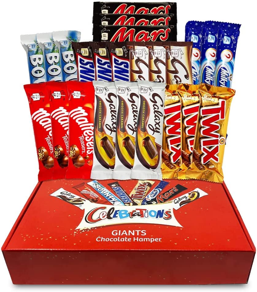 Celebrations Chocolate Hamper - Chocolate Gift Box for Men & Women - Official Mars Chocolate Selection Box with 24 Full Size Chocolate Bars ideal for any celebration!