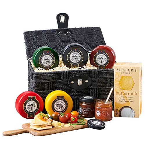 Snowdonia Cheese Company Quintessential Cheese Hamper | Gift Basket | 5 Award Winning Cheeses, 2 Chutneys, Crackers | Delivered Chilled