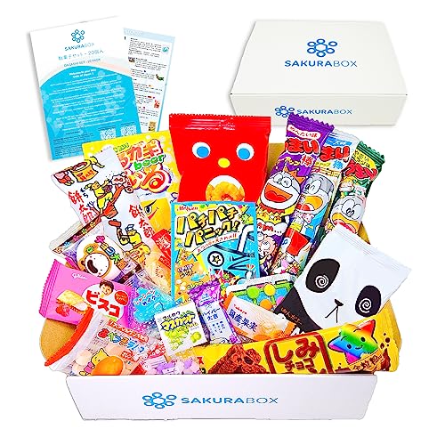 Japanese Snacks & Candy Box w/English Pamphlet 20 Pieces Dagashi, Sweets, Snacks, Candy, Gum