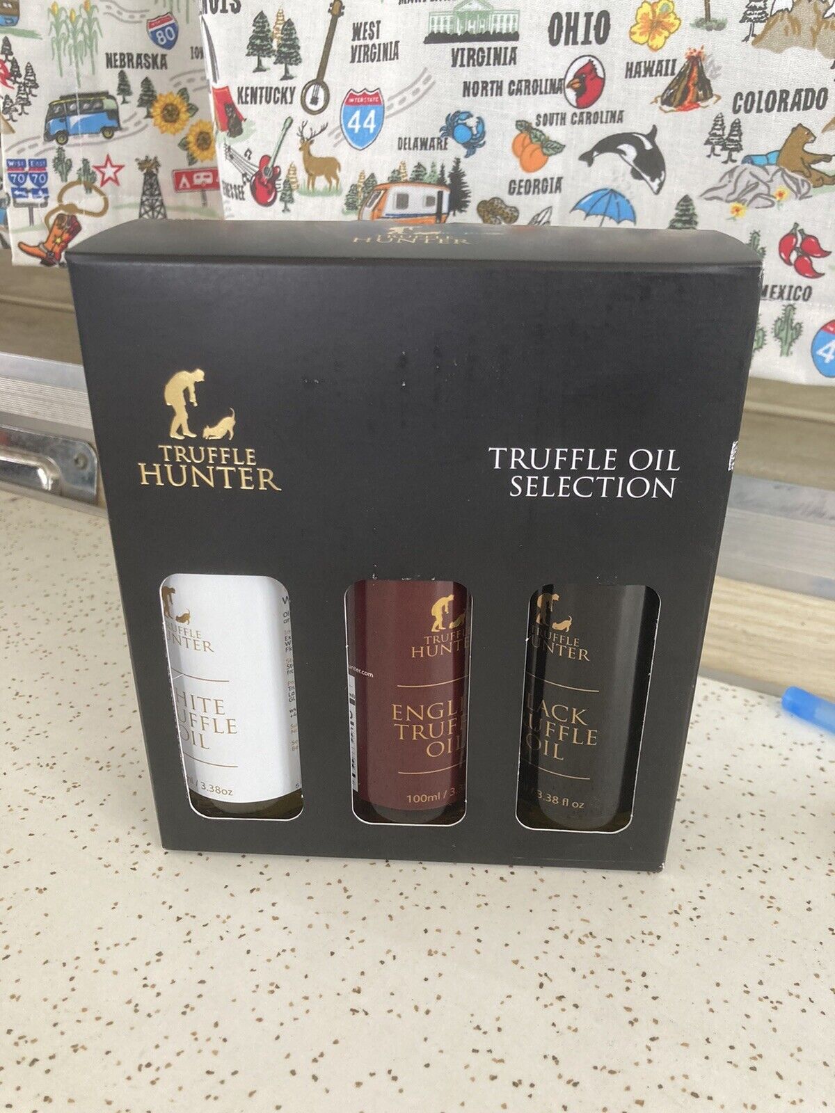 TruffleHunter - English, Black & White Truffle Oil Set - Extra Virgin Olive Oil & Cold-Pressed Rapeseed Oil - 100ml x 3
