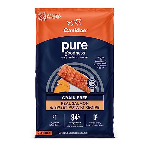 Canidae PURE Limited Ingredient Premium Adult Dry Dog Food, Salmon and Sweet Potato Recipe, 24 Pounds, Grain Free