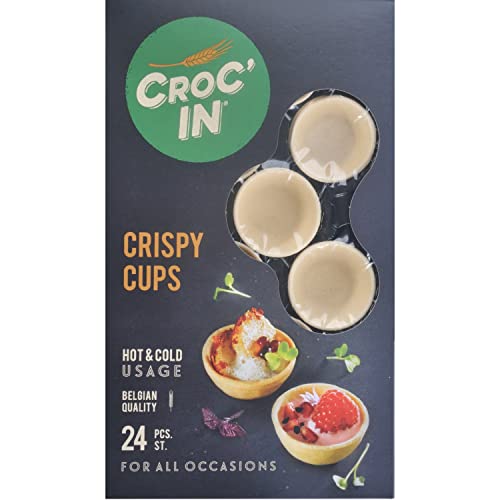 CROC'IN - Tomato Tartlet Shells - Edible Savoury Appetizer Mini Pastry Cases - Artisanal Confection - 24 Pieces