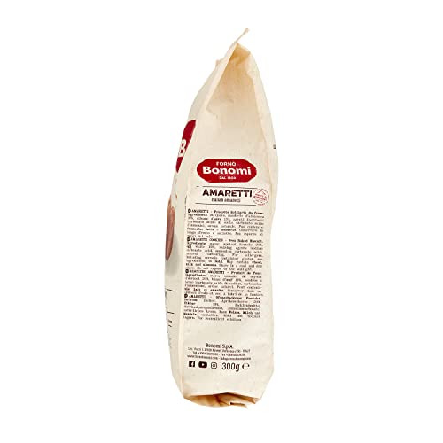 Forno Bonomi Amaretti Biscuits 300g Almond flavor - Artisan Italian biscuit