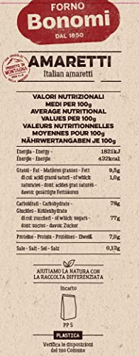 Forno Bonomi Amaretti Biscuits 300g Almond flavor - Artisan Italian biscuit