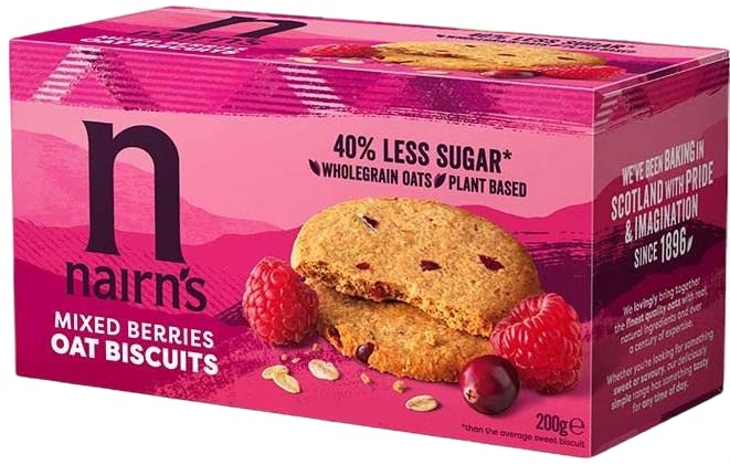 Nairn's PICK ANY 10 Gluten Free & Non Gluten Free Oat Biscuits. Flavours inc. Chocolate chip, cheese, fruit and seed, Stem Ginger, Mixed Berries, Salted Caramel, Etc, 2200.gram