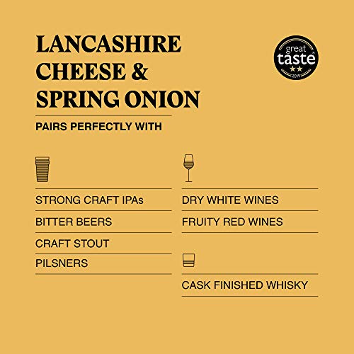 The Drinks Bakery Lancashire Cheese & Spring Onion 8 x 36g | Pairs with IPA, Bitter Beers, White Wine, Craft Stout & Pilsners, & Whisky| Award Winning Drinks Biscuits as Seen on Dragons’ Den |
