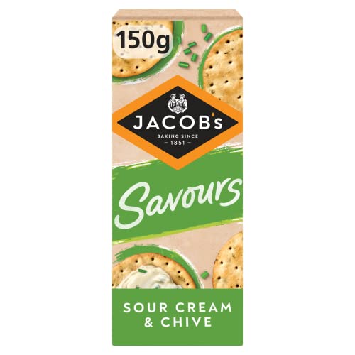 Jacob's Savours Thins Sour Cream and Chive Crackers 150 g