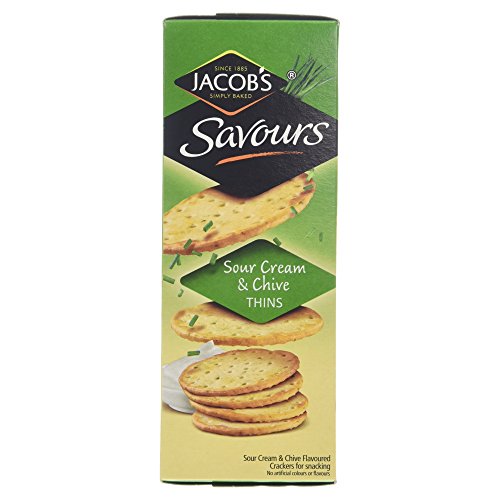 Jacob's Savours Thins Sour Cream and Chive Crackers 150 g