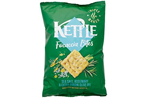 Kettle Foccacia Bites Sea Salt, Rosemary & Extra Virgin Olive Oil 120g