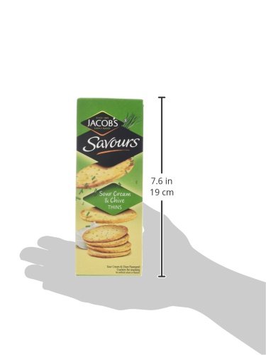 Jacob's Savours Thins Sour Cream and Chive Crackers 150 g