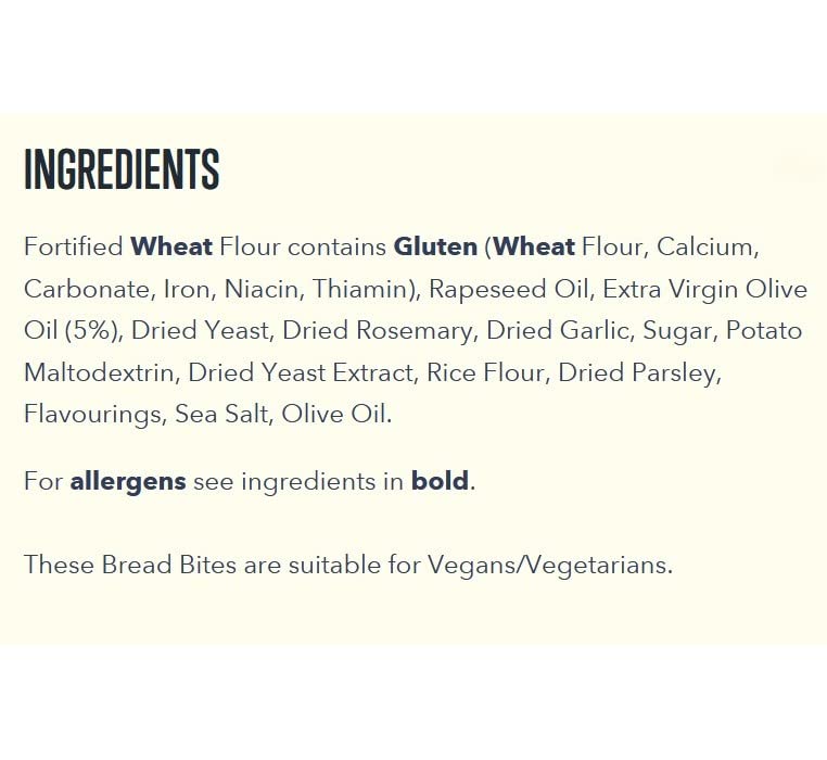 Kettle Foccacia Bites Sea Salt, Rosemary & Extra Virgin Olive Oil 120g