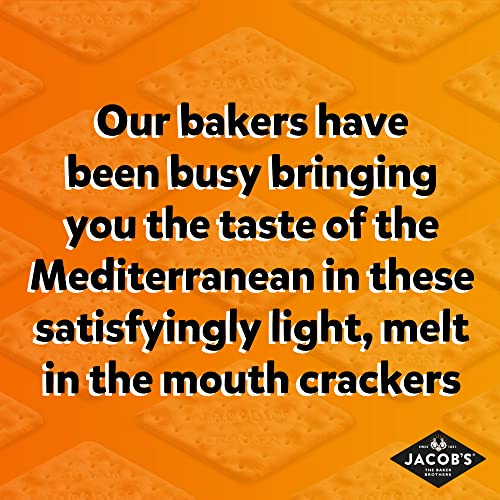 Jacob's Mediterranean Crackers - Pinch of Salt - 5 Packs of 4 Crackers - 190 g