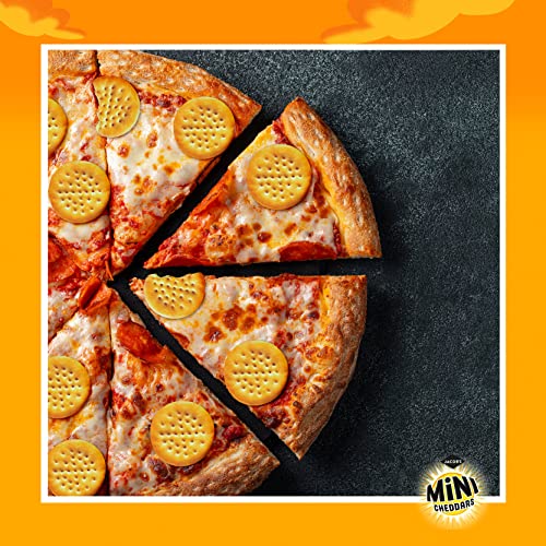 Jacob's Mini Cheddars Snacks Bulk - Mega Value Box of 48 x 23g Original Cheddar Biscuits Baked with Real Cheese. Bar Snacks for Home Pub, Birthday Party Food or Lunchbox Snacks with Topline Card.