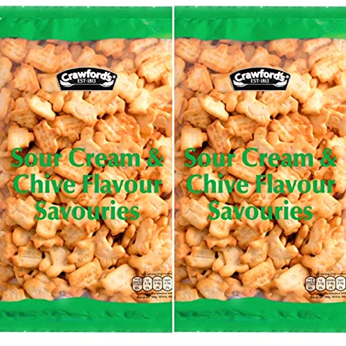Crawfords Sour Cream & Chive Savouries Snack 2x 250g Bag