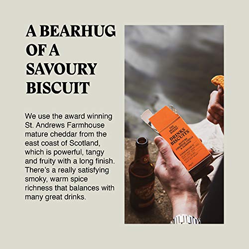 The Drinks Bakery Mature Cheddar, Chilli, & Almond 8 x 36g | Pairs with Craft Beer & Lagers, Fruity Beers, Red Wines, Whisky, & Ciders | Award Winning Drinks Biscuits as Seen on Dragons’ Den |