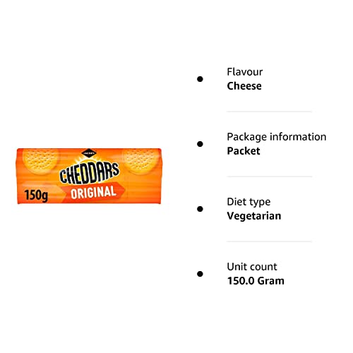 Jacob's Baked Cheddars Cheese Biscuits, 150g