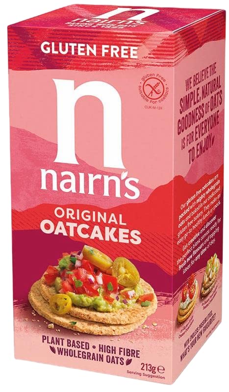 Nairn's PICK ANY 6 Gluten Free Oat Biscuits, Oatcakes, Crackers, Flatbreads. Flavours inc. Chocolate chip, cheese, fruit and seed, Stem Ginger, Mixed Berries, Salted Caramel Etc.
