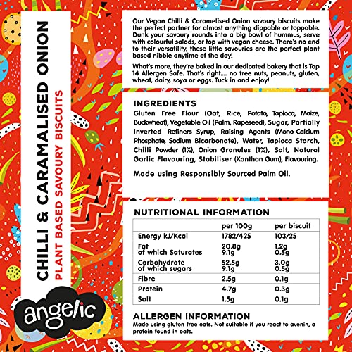 Angelic Free From Vegan Savoury Crackers 8 Pack Mixed Variety Box. Multi Pack Gluten & Allergen Free Snack Biscuit Bites. Low Calorie Plant Based Snacking Crisps For Cheese, Dip, Sauce & Houmous.