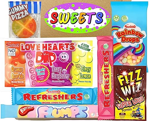 Letterbox Sweets. Retro Sweets Candy Hamper Gift Box. Present for Birthday, Thank You, Get Well Soon, Christmas.