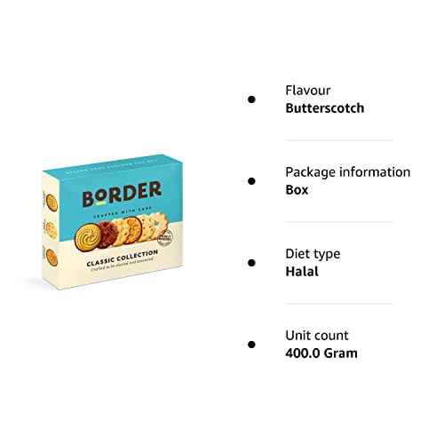 Border Biscuits - Classic Sharing Pack Gift Box - Premium Cookies - Includes Viennese Whirls, Butterscotch Crunch, Shortbread Rings & Much More - Perfect Biscuit Gift Box to Share - 400g