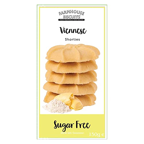 Farmhouse Sugar Free Biscuits For Diabetics Multipack Selection Box - Viennese Shorties, Ginger Cookies, Choc Chip Cookies, Oat Crunch Cookies