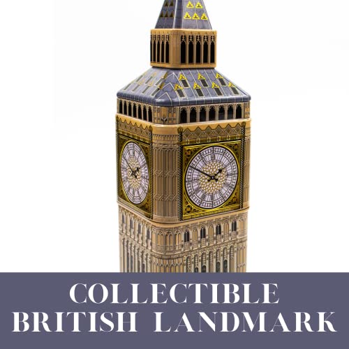 Big Ben Souvenir Tin Filled with Devon Toffees - Toffee Sweets Gift Box with Individually Wrapped Sweets, Confectionery Gifts - British Gifts and London Souvenirs Gifts by The Silver Crane Company