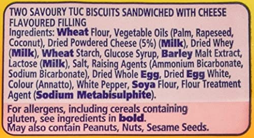 Tuc Cheese Sandwich Biscuits, 150g
