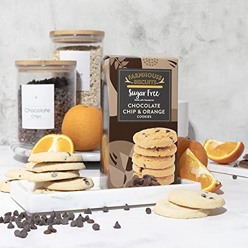 Farmhouse Biscuits Sugar Free Chocolate Chip & Orange Cookies - Pack of 3
