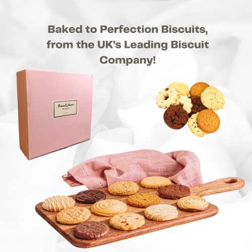 Border Biscuits Hamper Gift Set Including 12 Packs of 2 Biscuits (24 Total) In a Luxury Pink Hamper Box | The Chosen Gift For Biscuit Lovers