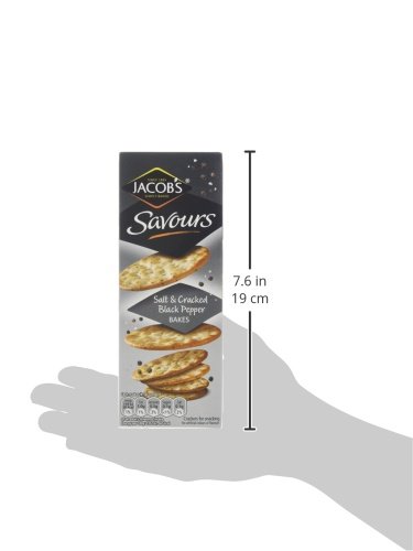 Jacob's Savours Bakes Salt and Cracked Black Peppers Crackers 200 g