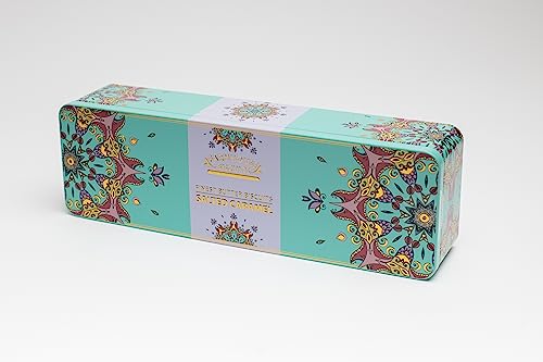 Farmhouse Luxury Finest Butter Biscuits Salted Caramel Gift Tin - 225 Grams, Perfect for Gifting Mothers day, Fathers Day, Anniversary, Thank you, Easter, Christmas Day, All Occassions
