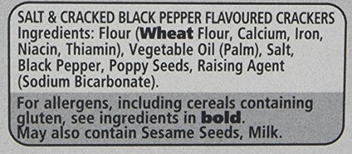 Jacob's Savours Bakes Salt and Cracked Black Peppers Crackers 200 g