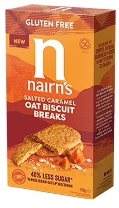 Nairn's Gluten Free Sweet Variety Pack - Choc Chip/Stem Ginger/Fruit/Salted Caramel/Dark Chocolate Coconut/Blueberry & Raspberry Chunky Biscuit Breaks Etc. Pack of 6