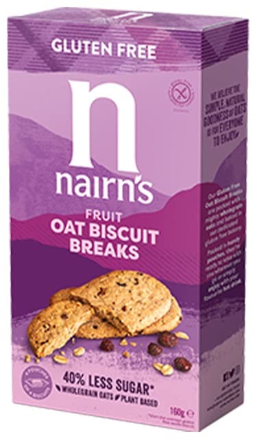 Nairn's Gluten Free Sweet Variety Pack - Choc Chip/Stem Ginger/Fruit/Salted Caramel/Dark Chocolate Coconut/Blueberry & Raspberry Chunky Biscuit Breaks Etc. Pack of 6