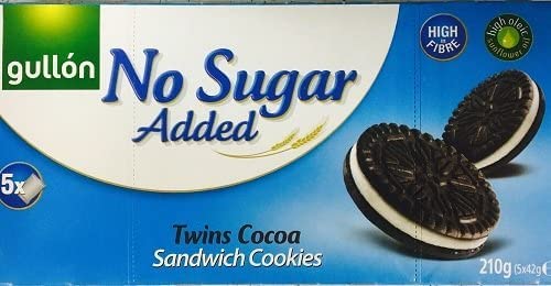 Gullon Sugar Free Mixed Chocolate Variety Selection Biscuits, Cocoa Sandwich, Chocolate Wafer, Chocolate chip cookies, Cream sandwich cookies, Perfect for sharing & Gifting (1 Bundle)