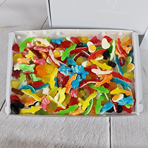 The Jelly Pick N Mix Sweets Letterbox Gift Hamper With Giant Strawberries, Tongue Painters, Raspberry Gums & More - Standard