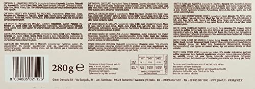 Ghiott - Italian Cantuccini Biscotti Assortment (280g) | 3 Flavour Luxury Biscuits Selection from Tuscany | Hamper Style Gift Idea for Him & Her