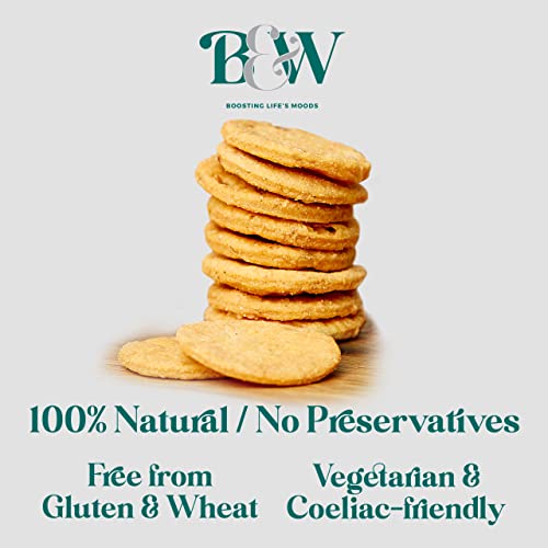 Belle & Wilde Cheese, Walnut & Smoked Paprika Savoury Rounds | Handcrafted, No Preservatives, Suitable For Vegetarians & 100% Gluten Free | Tasty Savoury Biscuit | Perfect For Any Snacking Occasion