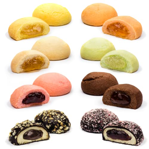 Sicilian Stuffed Hearts, 24 assorted single-portion biscuits | 18 Hearts filled with Jam and 6 Hearts filled with Cream, in an elegant gift box | Moreca, Sicilian sweets, artisanal production