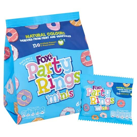 Fox's Party Rings Minis Biscuit Bags, 126g