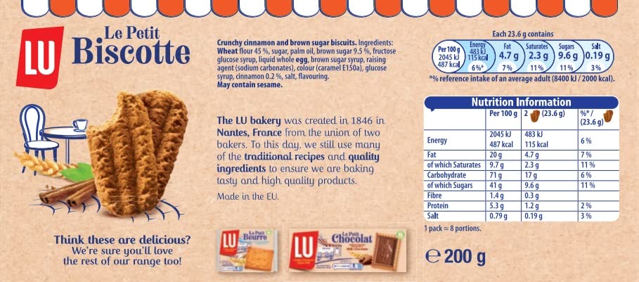 Lu Le Petite Biscotte Cinnamon Biscuits, 200 g